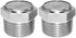 316 Stainless Steel Air Pneumatic Mufflers 1/2 NPT Male Thread Sintered Exhaust Muffler Silencer Flat (Pack of 2)