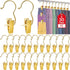 30 Pack Gold Boot Hangers for Closet, Pants Hangers with Clips Portable Travel Hanger Space Saving, Boot Clip Hooks for Hanging Clothes Pins Leggings Hangers Laundry Towels Hat Bra Socks Jean