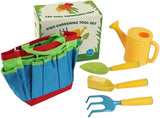 Kids Garden Tool Set – All-in-One Gardening Kit with Trowel, Shovel, Rake, Watering Can & Tote Bag – Durable, Safe & Fun Outdoor Activity for Children Ages 3+