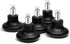 Bell Glides Replacement Office Chair or Stool Swivel Caster Wheels to Fixed Stationary Castors, Low Profile Bell Glides with Soft Rubber Bottom Instead of Self Felt Pads, Chair Feet Wheel Stopper