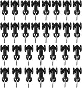 Curtain Tracks Ceiling Wall Mounted Heavy-Duty Curtains Rails Room Divider Curtain Track for Living Room Bedroom Room Shower Divider Pulley Black, 30pcs