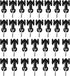 Curtain Tracks Ceiling Wall Mounted Heavy-Duty Curtains Rails Room Divider Curtain Track for Living Room Bedroom Room Shower Divider Pulley Black, 30pcs