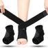 2 Pcs Ankle Brace Kids Ankle Support for Sport Sprained Neoprene Breathable Compression Sleeve with Adjustable Wrap for Youth Child Boy Girl Plantar Fasciitis Achilles Tendonitis(Black,S)
