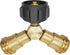 Propane Splitter, 2 Way LP Gas Adapter Tee Connector for 20lb Propane Tank Cylinder, Work with BBQ Grills, Camping Stoves, Gas Burners, Heater