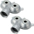 2 Pcs Circle Pattern Twin Spot Sprinkler Metal Lawn Garden Rotating Water Spray Sprinkler 360 Degree for Lawn Yard, Silver