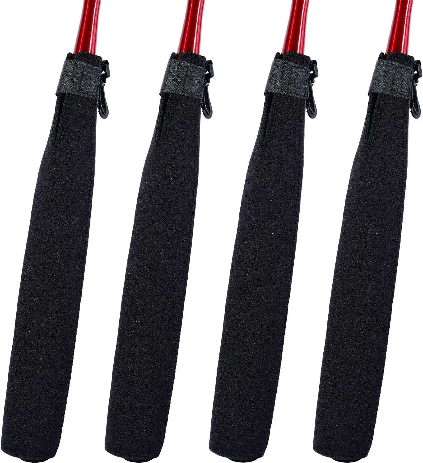 4 Pcs Baseball Bat Sleeve Softball Bat Warmer Batting Training for Composite Cover Warmer Sport Sleeve Protector Reduces Vibration, Black