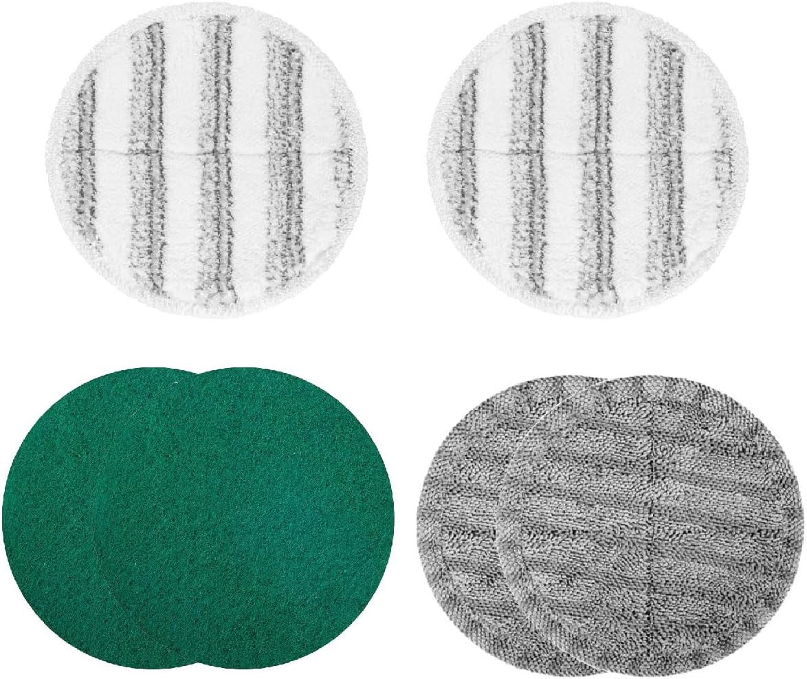 Electric Mop Pads Replacement Cleaning Scrubber Mop Pads, 6.3 inches