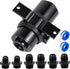 Inline Fuel Filter 10 Micron with 6AN 8AN 10AN Adapter,50MM Universal Bracket Clamp,10 Micron Inline Fuel Filter（Black）