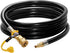 12 feet Low Pressure Propane RV Quick Connect Extension Hose, 1/4" Safety Shutoff Valve & Male Full Flow Plug for RVs