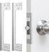 2 Pcs Door Latch Guard Plate 7 Inch Outswing Angle Latch Protector Shield L Shaped Security Reinforcement Striker Plates to Block Access to Door Lock Deadbolt