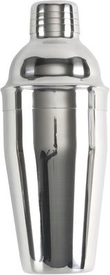 Gourmet 16oz Stainless Steel Cocktail Shaker with 1oz Jigger Cap, Bar Tool with Built-in Strainer, Freezer Safe Drink Mixer, Professional Shaker for Cocktails and Mixed Drinks