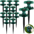 12 Packs 9.84 Inch Garden Hose Guide Spike, Flower Shaped Water Hose Holder Spike Stand with Stake, Heavy Duty Green, Keeps Garden Hose out of Flower Beds, for Plant Protection