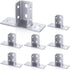 8 Pcs 2 Slotted Hole U Post Base Strut Mount for 1-5/8 Square Single Channel Carbon Steel Q235B, Ground Floors Universal Fence Post Base Sign for Rack Mount Track System