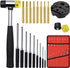 Pin Punch Set, 22pcs Removing Repair Tools, Including Universal Block, Brass Pin Punches, Steel Pin Punches and Hammer