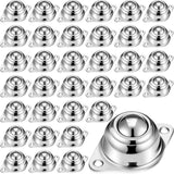 30 Pcs 5/8" Roller Ball Transfer Bearings Carbon Steel Round Ball Bearing Rollers Casters for Conveyor Roller Stand Transmission System Furniture Load Capacity 55 lbs