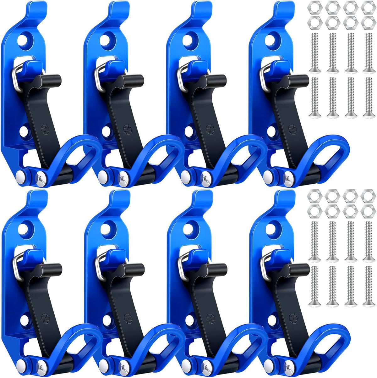 8 Pcs Shovel Holder, Heavy Duty Shovel Mounts for Roof Rack, Quick Release Axe Holder Mount Kit, Metal and Rubber Car Accessories Garage Storage Wall Mounting Brackets Truck