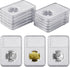 10-Pack 24mm Coin Slab Display Holder, Clear Acrylic Storage Case for Liberty, Barber, Standing Liberty and Washington Quarters, and Other 24mm Coins, Four-Point Fixation Coin Collection Box