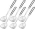 6 Pieces Hot Pot Kit Strainer Scoops Stainless Steel 2.5 Inch Mini Spider Strainer Skimmer Pasta Mesh Spoon Asian Skimmer Spoon Ladle with Handle for Home (Black)