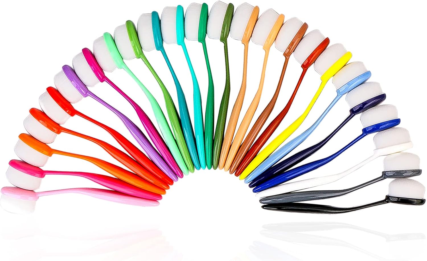 24 Pack Ink Blending Brushes Blenders,Ink Blending Tool for Card Making,Craft Broad Application Assortment Paper Crafter Color Code Handle (Brush Head Size 0.85 Inches)