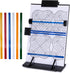 Knitting Pattern Holder with 6 Color Replacement Magnets 1 Magnifying Ruler,Cross Stitch Supplies and Accessories for Crafts Work, 12" L x 8.4" W