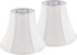 Creme White Bell Lamp Shades Set of 2 Medium Shade 6.7``Top x 13``Bottom x 10``High(Spider) Traditional Lampshade for Table & Bedside Lamp - Replacement Lampshades By