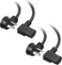 2-Pack 16 AWG Low Profile Right Angle Power Cord, 90 Degree Power Cord, 6 Feet (NEMA 5-15P to Angled IEC C13)