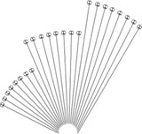 36 Pieces Cocktail Picks Stainless Steel Martini Picks 4, 6, 8, Inch Stainless Steel Appetizer Drink Sticks Cocktail Toothpicks for Hamburger Birthday Party Home Bar