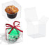 100Pack 3x3x3 Inch Clear Boxes for Hot Chocolate Bomb, Small Gifts, Bakery, Strawberries, Cupcake, Charcuterie, Christmas Party Favors
