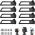 8 Pcs Black Wall Mount Display Stand Fits Lego Helmet, Wall Mount Display Shelf, Compatible with All Standard Lego Helmets, Boba Fett 75277/Tie Fighter Pilot 75274/Stormtrooper 75276