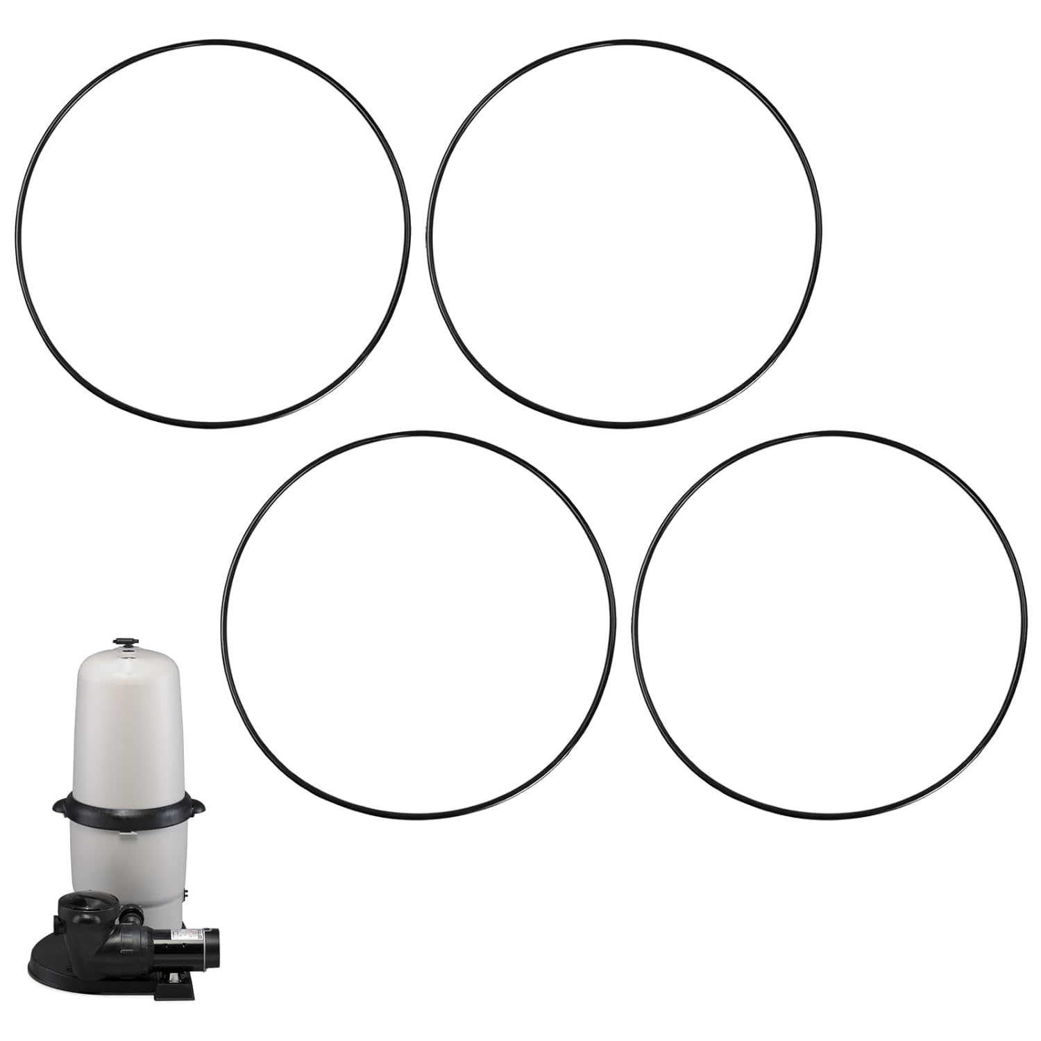 4 Pc CCX1000G Filter Tank Body O-Ring, Compatible with Hayward XStream CC1000, CC1500, CC2000 Series Swimming Pool Cartridge Filters, for Tank Filters Gasket, Pool Pump Filter Ring