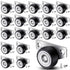 20 Set 1.25 Inch Small Side Mount Caster Wheels Little Drawer Rollers Mini Low Profile Casters Non Swivel Rigid Casters Wheels with Screws for Drawers, Wooden Furniture, Trays, DIY Project