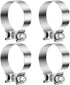 4 Pcs 3 Inch Muffler Clamp, Narrow Band Muffler Clamp Stainless Steel for Pipes and System Repair