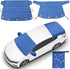 2 Pcs Windshield Cover for Ice and Snow Set Blue Snowflake Heavy Duty 600d Oxford Fabric Car Winter Accessories Front&Rear Protection with Magnetic Edges Wing Mirror Covers for Car Truck SUV