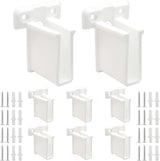 8 Pcs Wire Shelf End Brackets: Closet Maid Support, Wall Mount, White, Polyvinyl Chloride