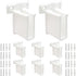 8 Pcs Wire Shelf End Brackets: Closet Maid Support, Wall Mount, White, Polyvinyl Chloride