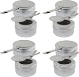 8 Pack Stainless Steel Fuel Holder,Canned Heat Holder，Safety Cover Buffet Warmer, Buffet Warming Trays for Barbecue Buffets Parties(Silver)