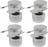 8 Pack Stainless Steel Fuel Holder,Canned Heat Holder，Safety Cover Buffet Warmer, Buffet Warming Trays for Barbecue Buffets Parties(Silver)