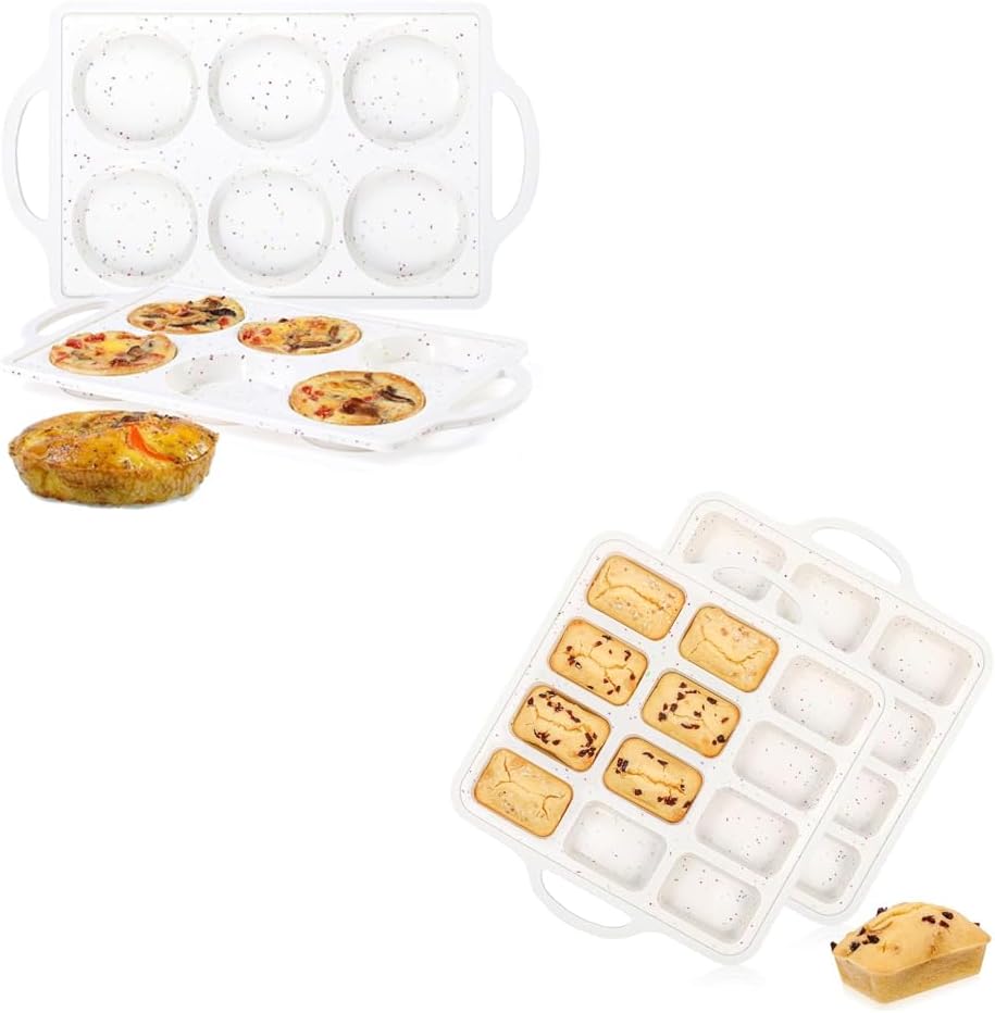 Silicone Muffin Top Pan & Silicone Mini Loaf Pan