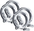3.0 Inch V Band Clamp with Flange Male Female 304 Stainless Steel 4PCS
