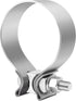 2.5 Inch Exhaust Clamp, 2 1/2" Narrow Band Muffler Clamp Stainless Steel for Pipes, Mufflers, Catalytic Converters 2PCS
