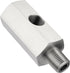 1/8 NPT Oil Pressure Sensor Tee Adapter, Stainless Steel 1/8 NPT Female to Male Threaded Oil Pressure Adapter with 1/8 NPT Female Port, Sliver