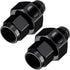 6AN Male Flare to -6 Female Swivel with 1/8" NPT Gauge Port Fuel Pressure Take off Fitting Adapter Aluminum 2PCS