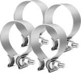 3 inch Exhaust Clamp, 3" Narrow Band Muffler Clamp Stainless Steel for Heavy-duty Exhaust systems, Downpipes, Catback Exhausts, Mufflers,Tailpipes 4 Pack