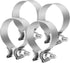 3 inch Exhaust Clamp, 3" Narrow Band Muffler Clamp Stainless Steel for Heavy-duty Exhaust systems, Downpipes, Catback Exhausts, Mufflers,Tailpipes 4 Pack