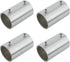 Straight Pipe Fitting Connector Fit 1-1/4" OD Pipe 2-Way Stainless Steel Rail Pipe Fittings for DIY Shelf Garden Support, Handrail, 2.36"/60mm Length -4pcs