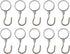Stainless Steel Closet Rod Hook Robe Tube Hook Wardrobe Hooks for Hanging, Fit for32mm/1.26" Dia Rod -10pcs