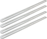 Adjustable Straight Brace Flat Mending Plates for Wood Stainless Steel Straight Bracket with Slot for Board, Bed Frame and Furniture, Silver, 14" x 0.95" -4pcs