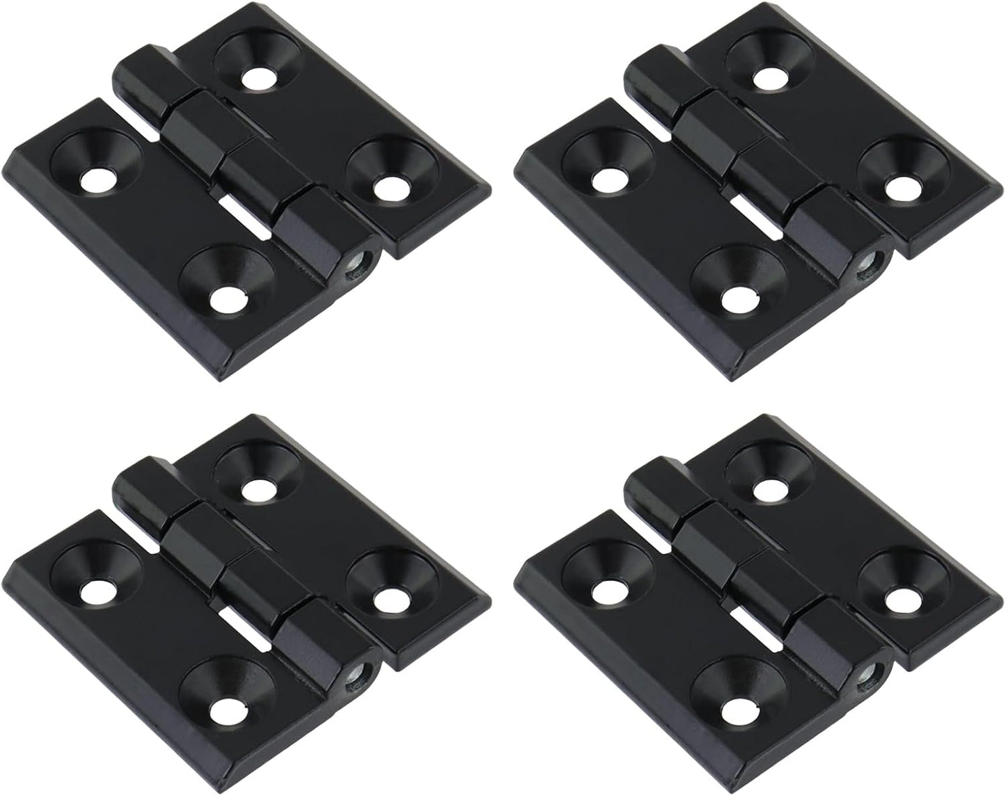 Black Butt Hinge Zinc Alloy Door Hinge Heavy Duty Boat Hatch Hinges Residential Bed Room Hinge for Doors Hardware 2.36" x 2.36" -4pcs
