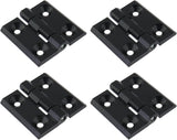 Black Butt Hinge Zinc Alloy Door Hinge Heavy Duty Boat Hatch Hinges Residential Bed Room Hinge for Doors Hardware 2.36" x 2.36" -4pcs
