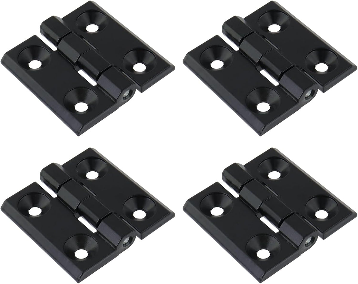 Black Butt Hinge Zinc Alloy Door Hinge Heavy Duty Boat Hatch Hinges Residential Bed Room Hinge for Doors Hardware 2.36" x 2.36" -4pcs